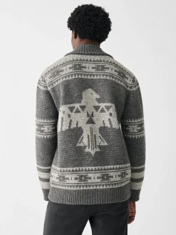 Sweaters^Faherty Brand Steven Paul Judd Thunderbird Cardigan - Charcoal Grey Thunderbird
