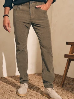 Pants^Faherty Brand Stretch Corduroy 5-Pocket Pant (32" Inseam) - Surplus Olive