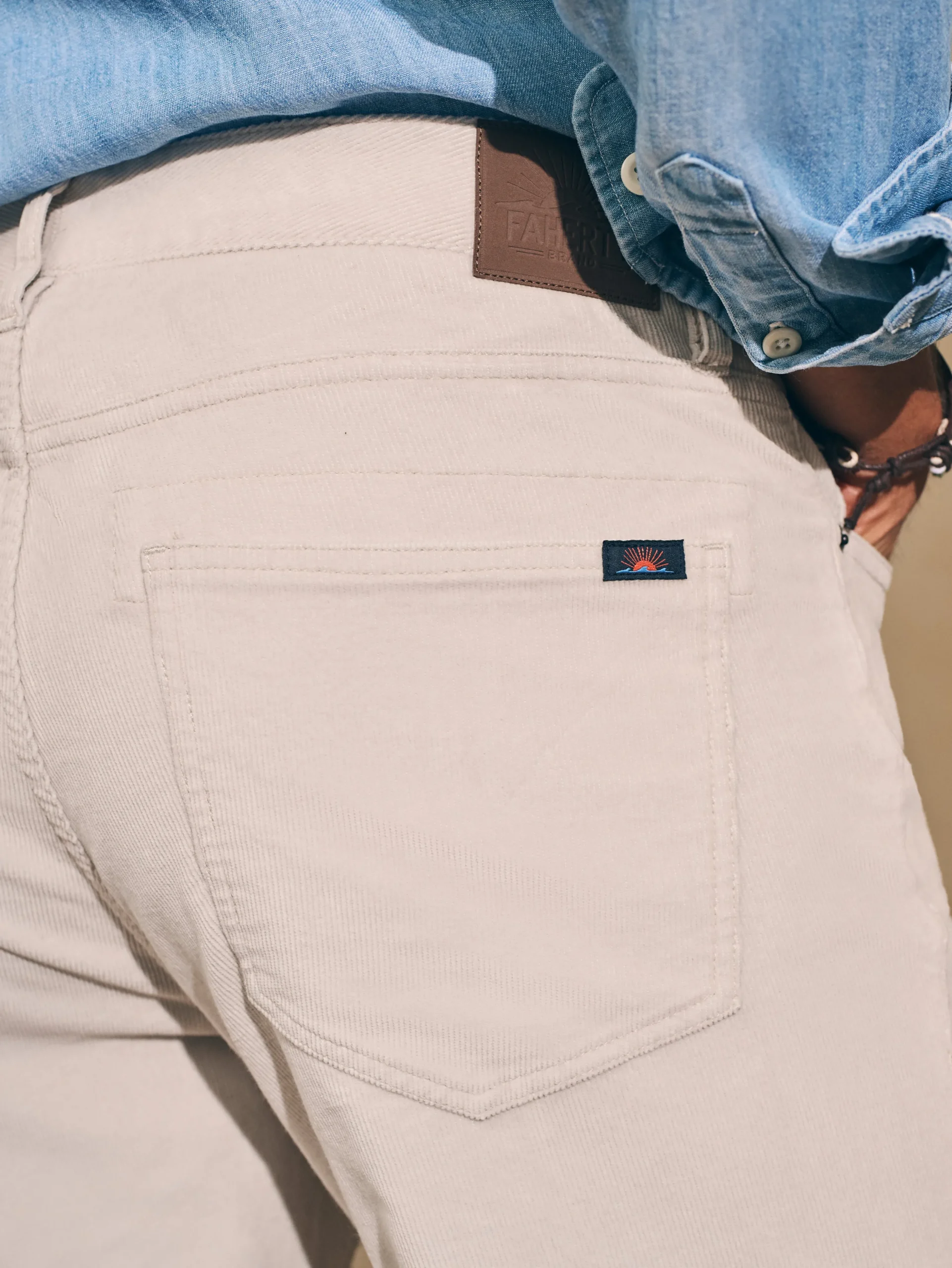 Pants^Faherty Brand Stretch Corduroy 5-Pocket Pant (32" Inseam) - Winter Tundra