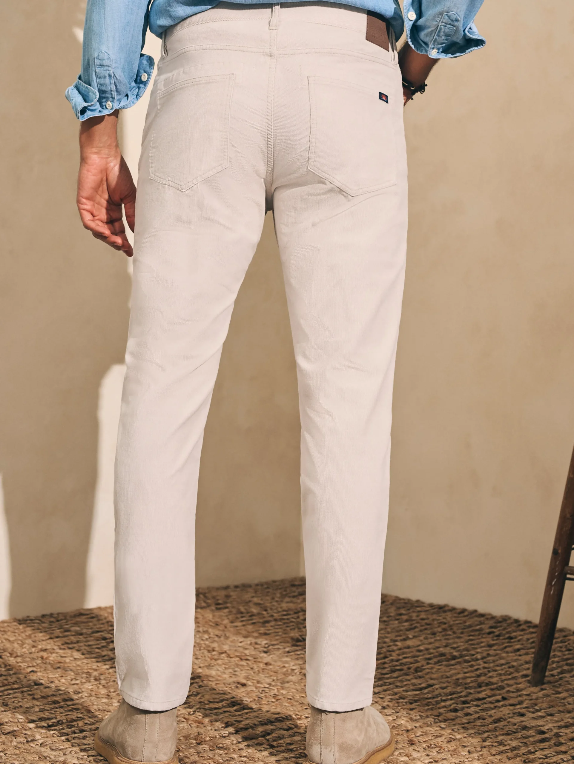 Pants^Faherty Brand Stretch Corduroy 5-Pocket Pant (32" Inseam) - Winter Tundra