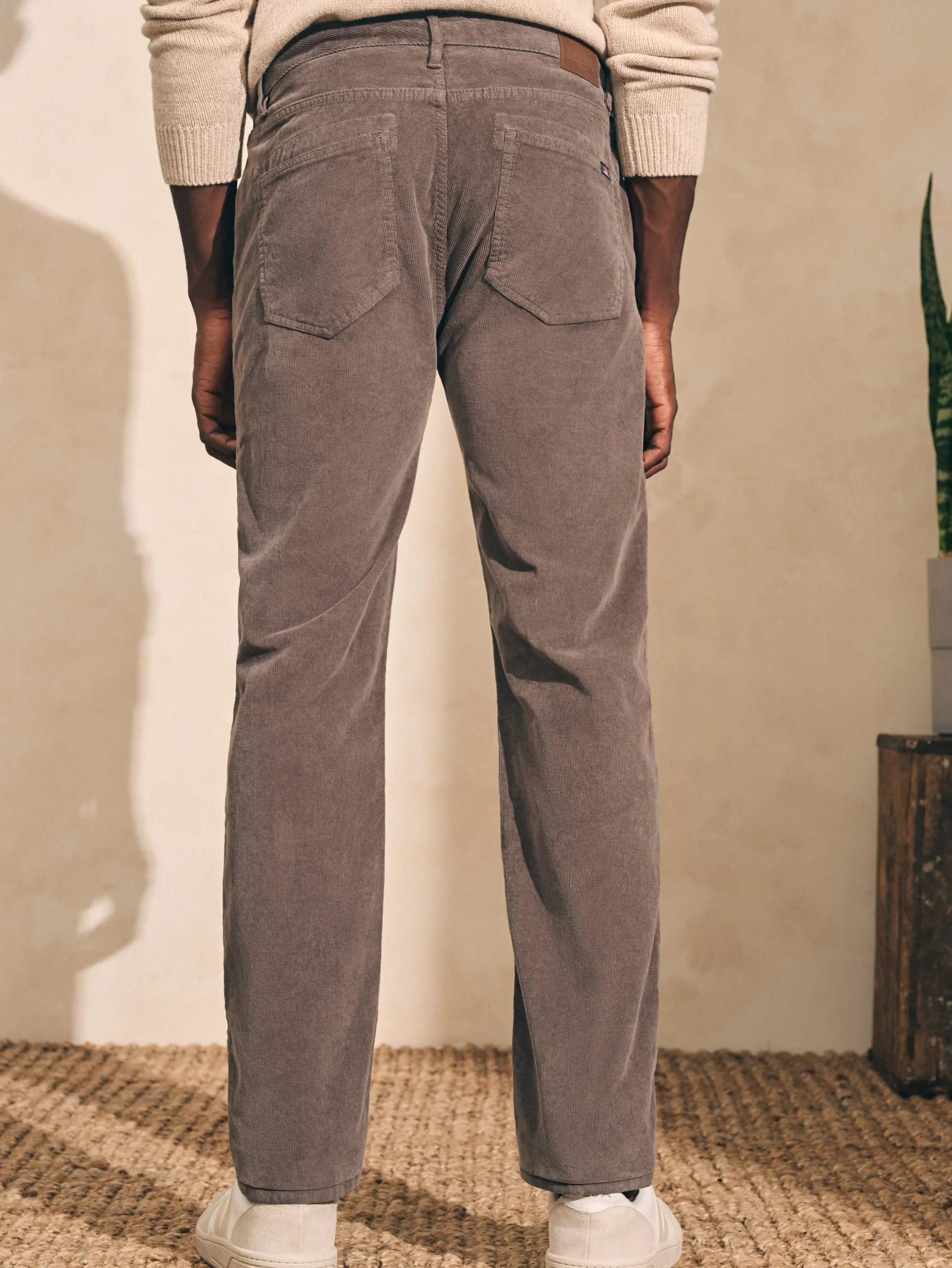 Pants^Faherty Brand Stretch Corduroy 5-Pocket Pant (32" Inseam) - Rugged Grey