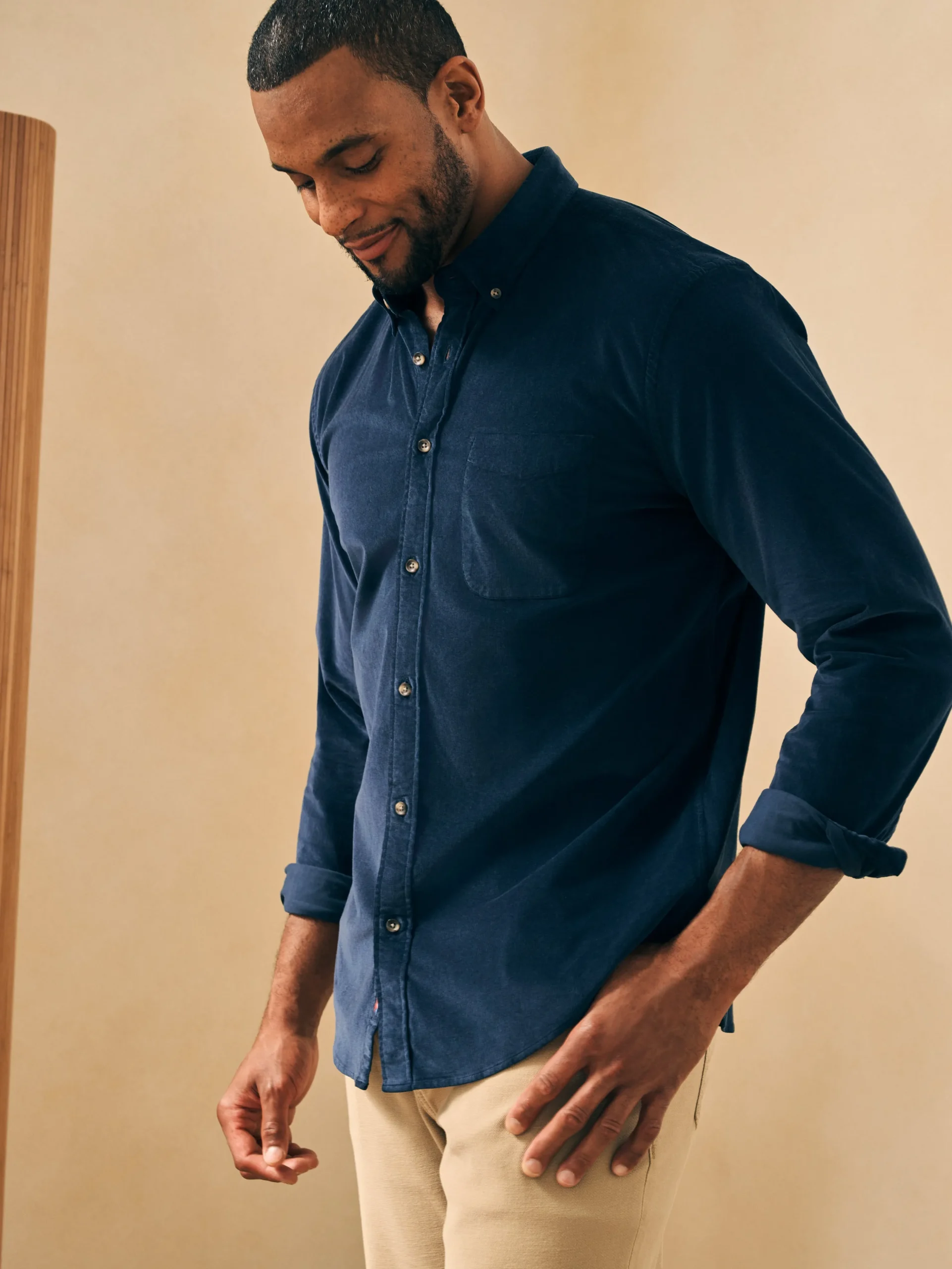 Shirts^Faherty Brand Stretch Corduroy Shirt - Blue Nights