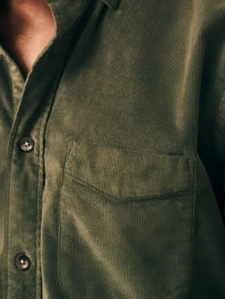 Shirts^Faherty Brand Stretch Corduroy Shirt - Forest