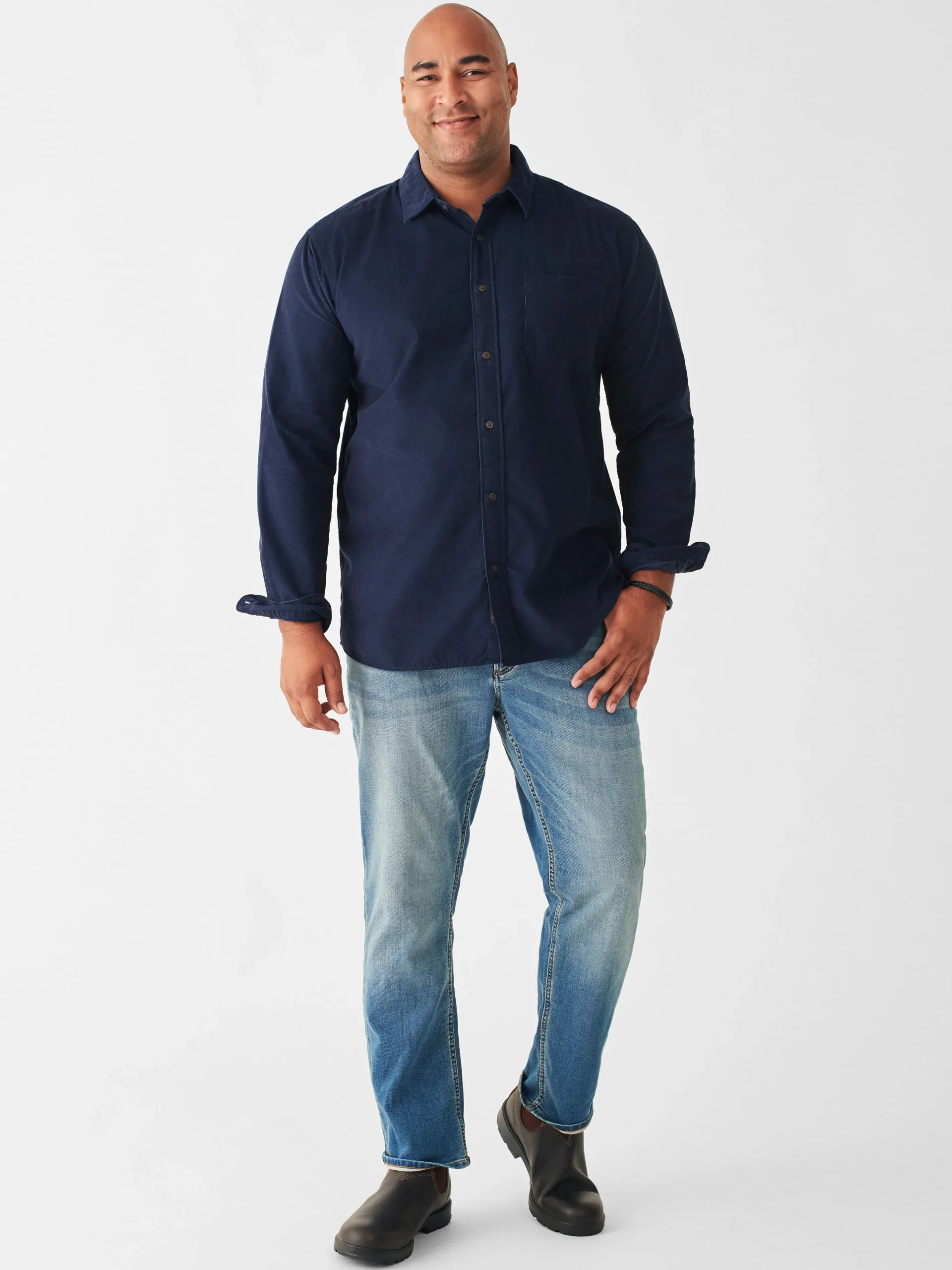 Shirts^Faherty Brand Stretch Corduroy Shirt - Navy