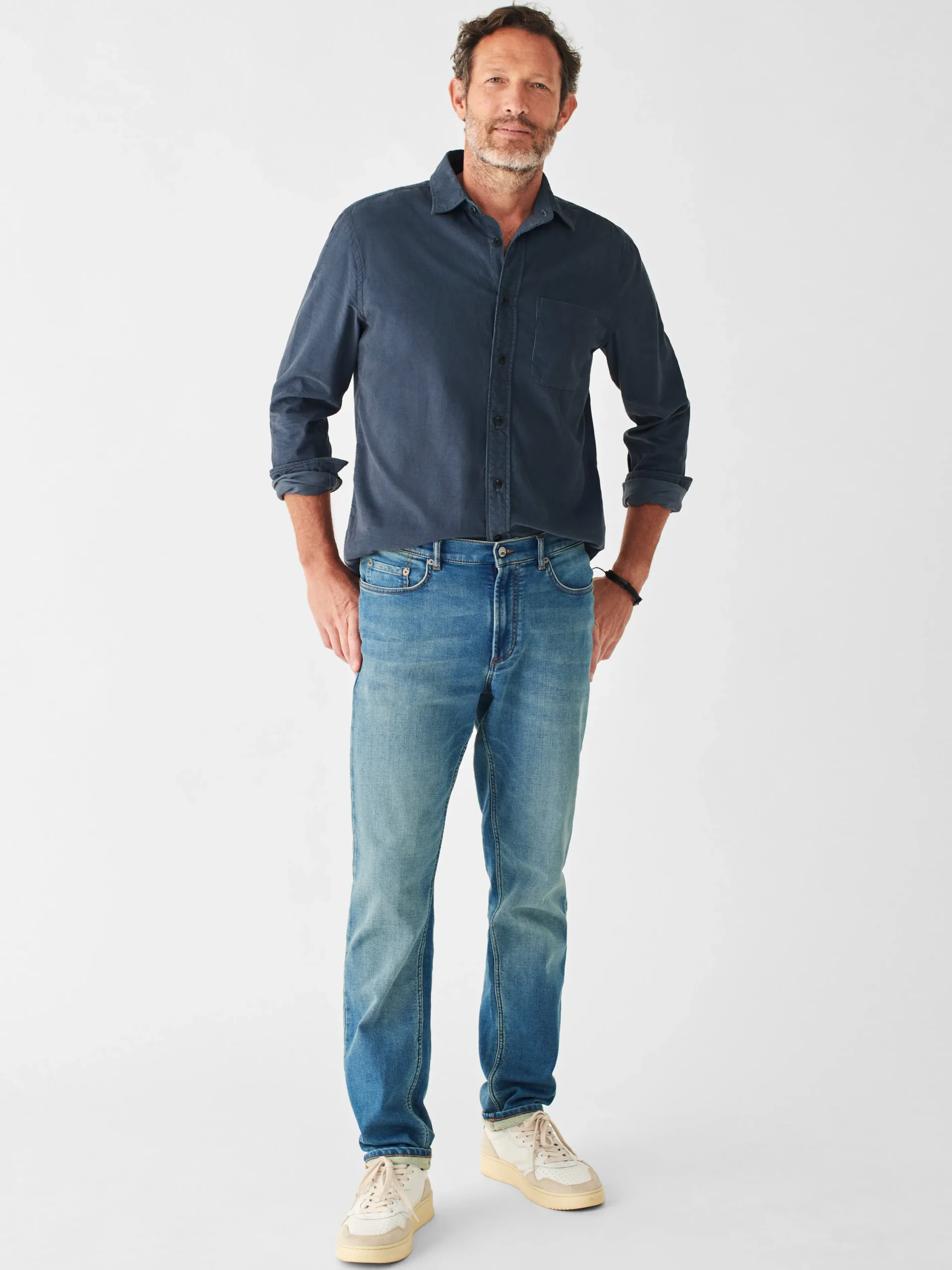 Shirts^Faherty Brand Stretch Corduroy Shirt - Navy