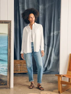 Shirts & Tops^Faherty Brand Stretch Oxford Relaxed Shirt - White