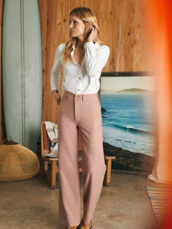 Pants^Faherty Brand Stretch Terry Harbor Pant - Wood Rose