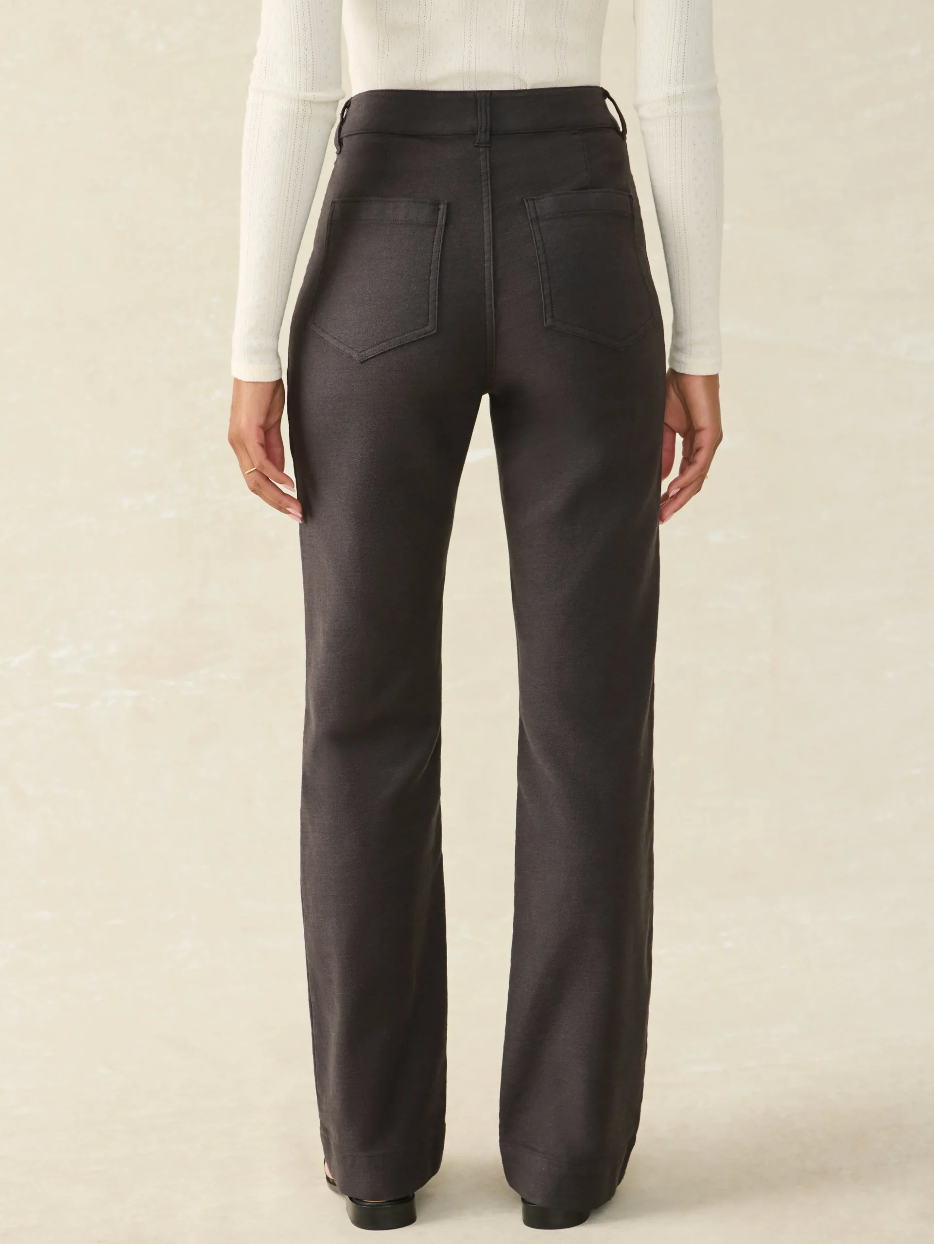 Pants^Faherty Brand Stretch Terry Patch Pocket Pant - Washed Black