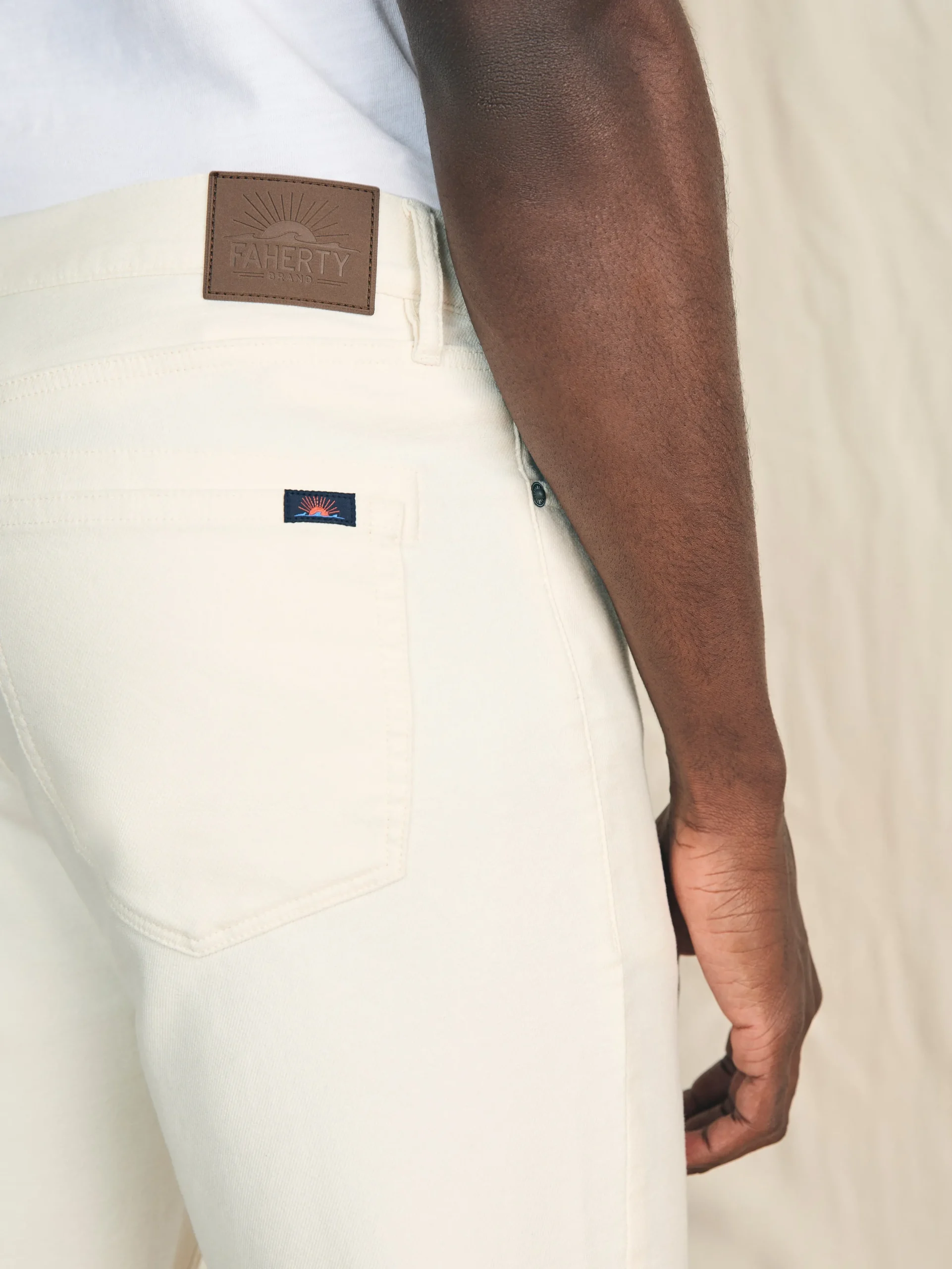 Pants^Faherty Brand Stretch Terry 5-Pocket Athletic Fit Pant (32" Inseam) - Cabo Blanco