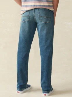 Pants^Faherty Brand Stretch Terry 5-Pocket Athletic Fit Pant - Indigo Ocean Wash