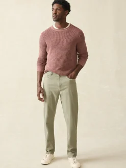 Pants^Faherty Brand Stretch Terry 5-Pocket Athletic Fit Pant - Faded Olive