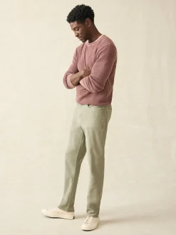 Pants^Faherty Brand Stretch Terry 5-Pocket Athletic Fit Pant - Faded Olive