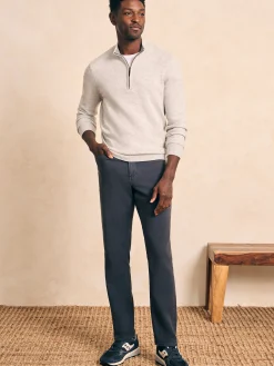 Pants^Faherty Brand Stretch Terry 5-Pocket Athletic Fit Pant - Navy