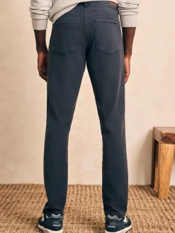 Pants^Faherty Brand Stretch Terry 5-Pocket Athletic Fit Pant - Navy