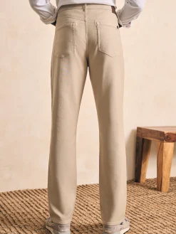 Pants^Faherty Brand Stretch Terry 5-Pocket Athletic Fit Pant - Stone