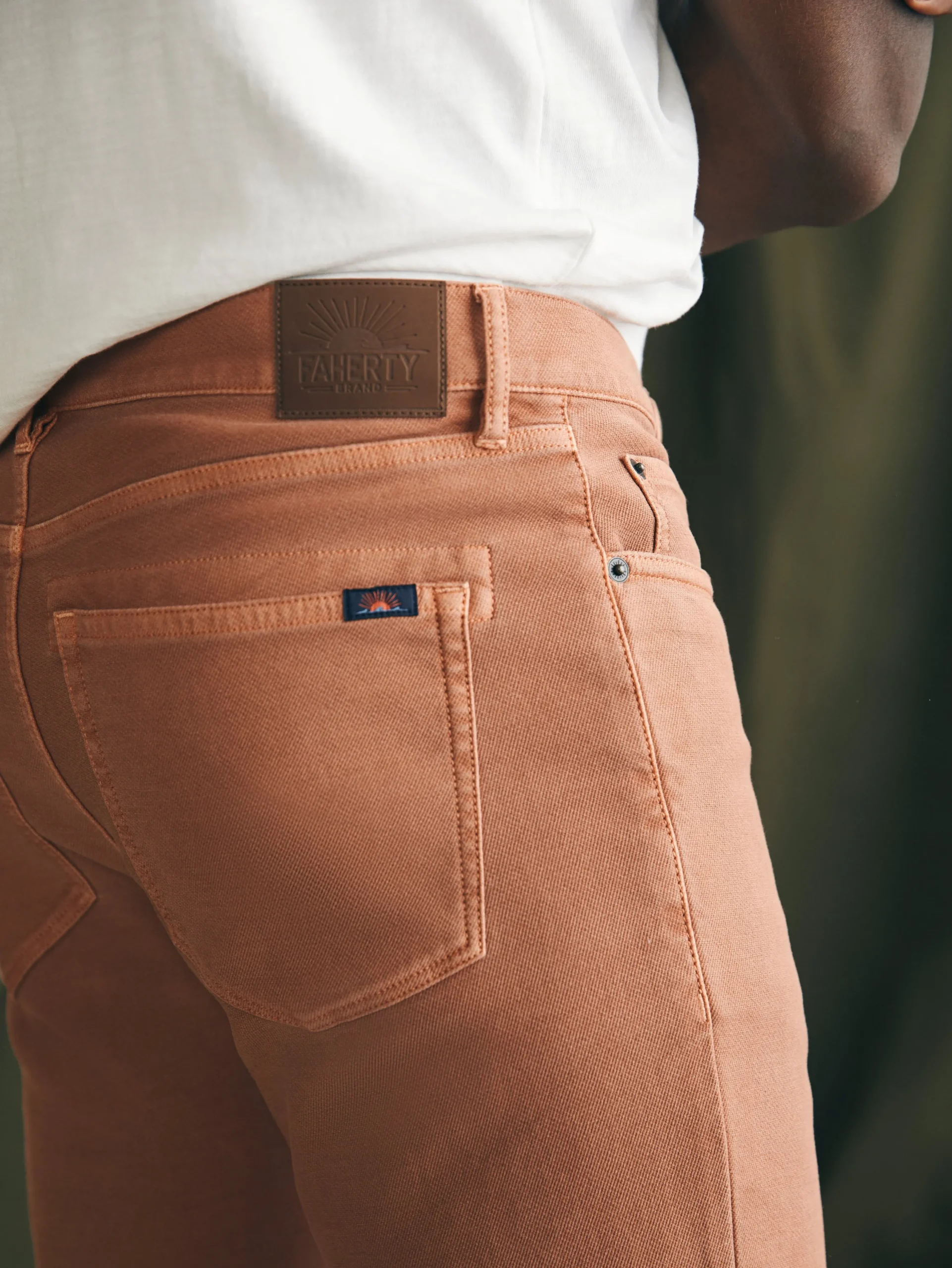 Pants^Faherty Brand Stretch Terry 5-Pocket Pant (32" Inseam) - Mesa Red