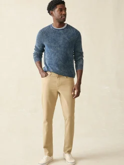 Pants^Faherty Brand Stretch Terry 5-Pocket Pant - Desert Khaki