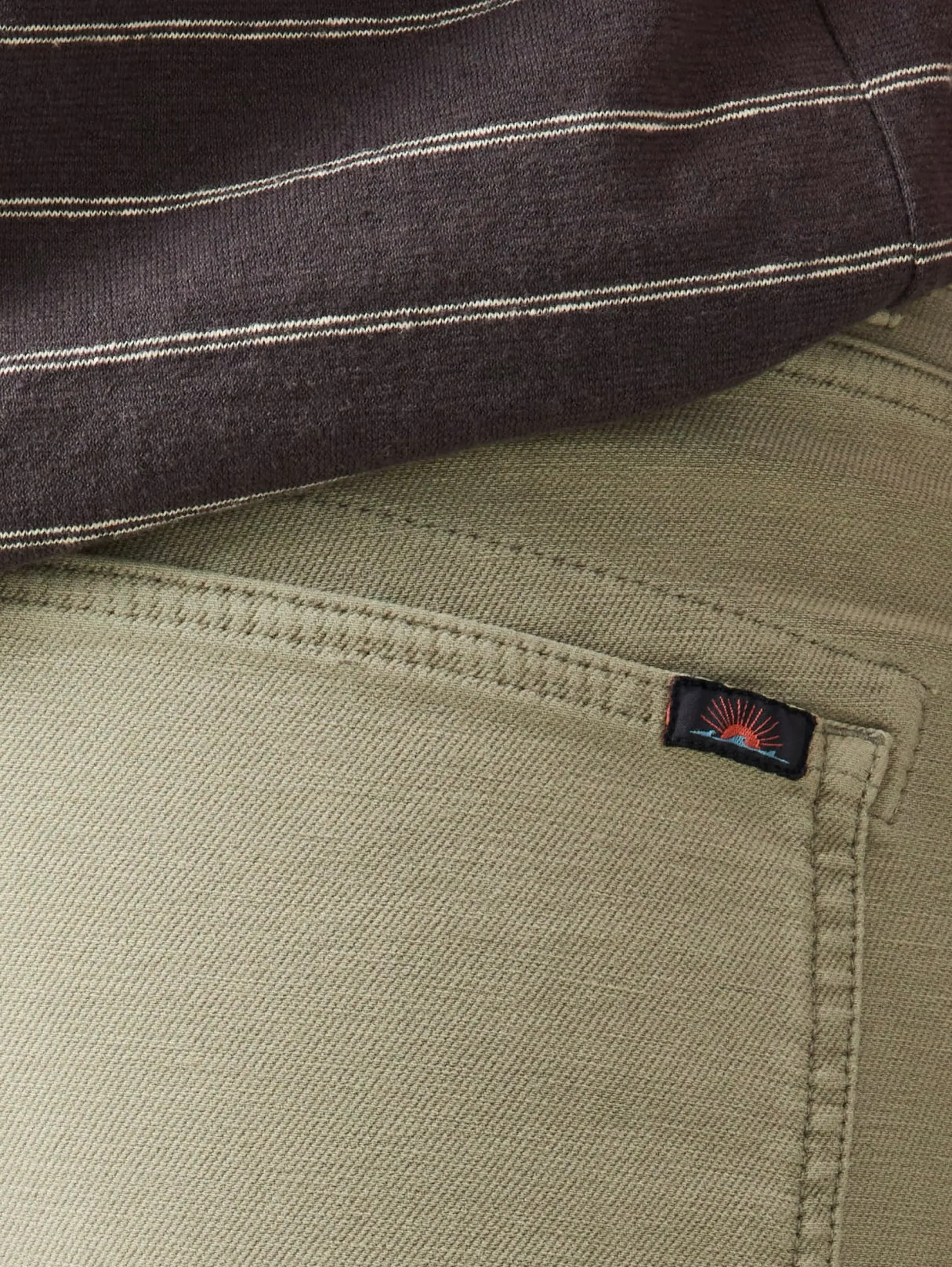 Pants^Faherty Brand Stretch Terry 5-Pocket Pant - Faded Olive