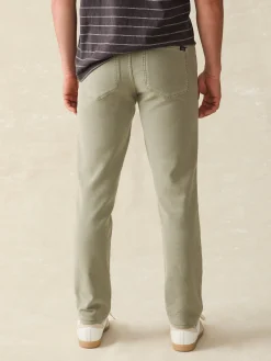 Pants^Faherty Brand Stretch Terry 5-Pocket Pant - Faded Olive
