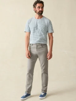 Pants^Faherty Brand Stretch Terry 5-Pocket Pant - Iron