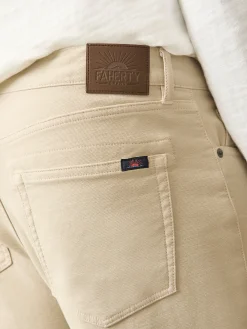 Pants^Faherty Brand Stretch Terry 5-Pocket Pant - Stone