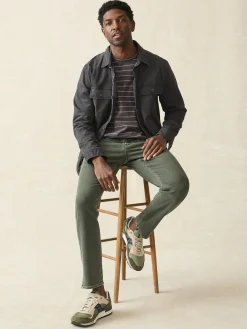 Pants^Faherty Brand Stretch Terry 5-Pocket Pant - Fall Olive