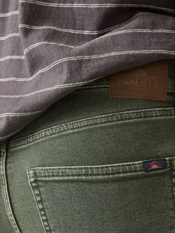 Pants^Faherty Brand Stretch Terry 5-Pocket Pant - Fall Olive
