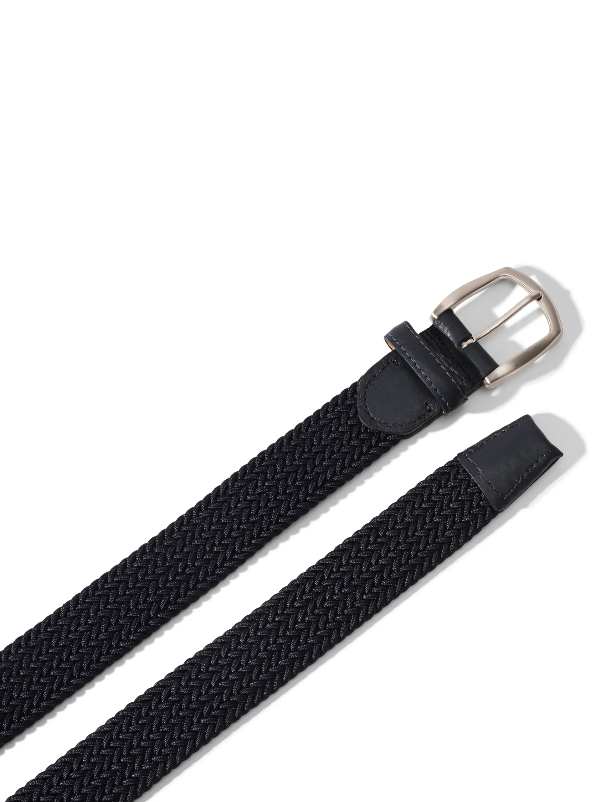 Belts^Faherty Brand Stretch Woven Belt - Navy