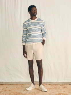 Sweaters^Faherty Brand Striped Crew Sweater - Bristol Cream
