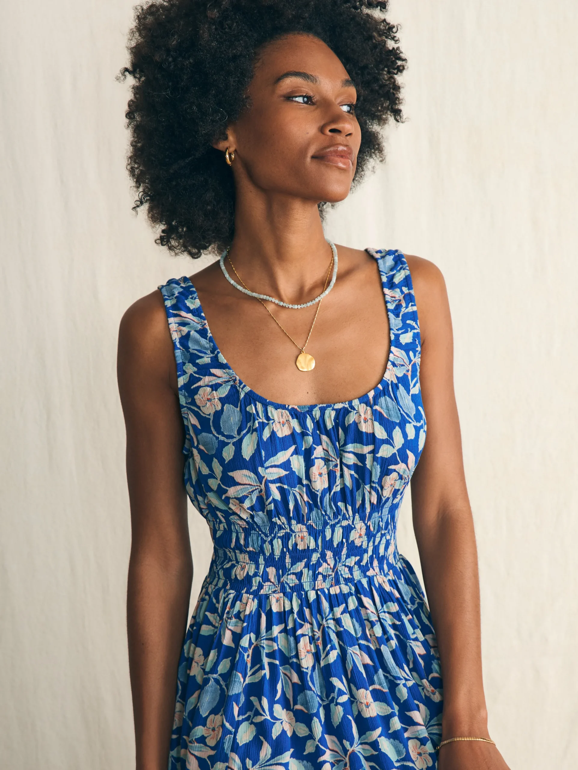 Dresses^Faherty Brand Sunseeker Midi Dress - Blue Ginger Floral