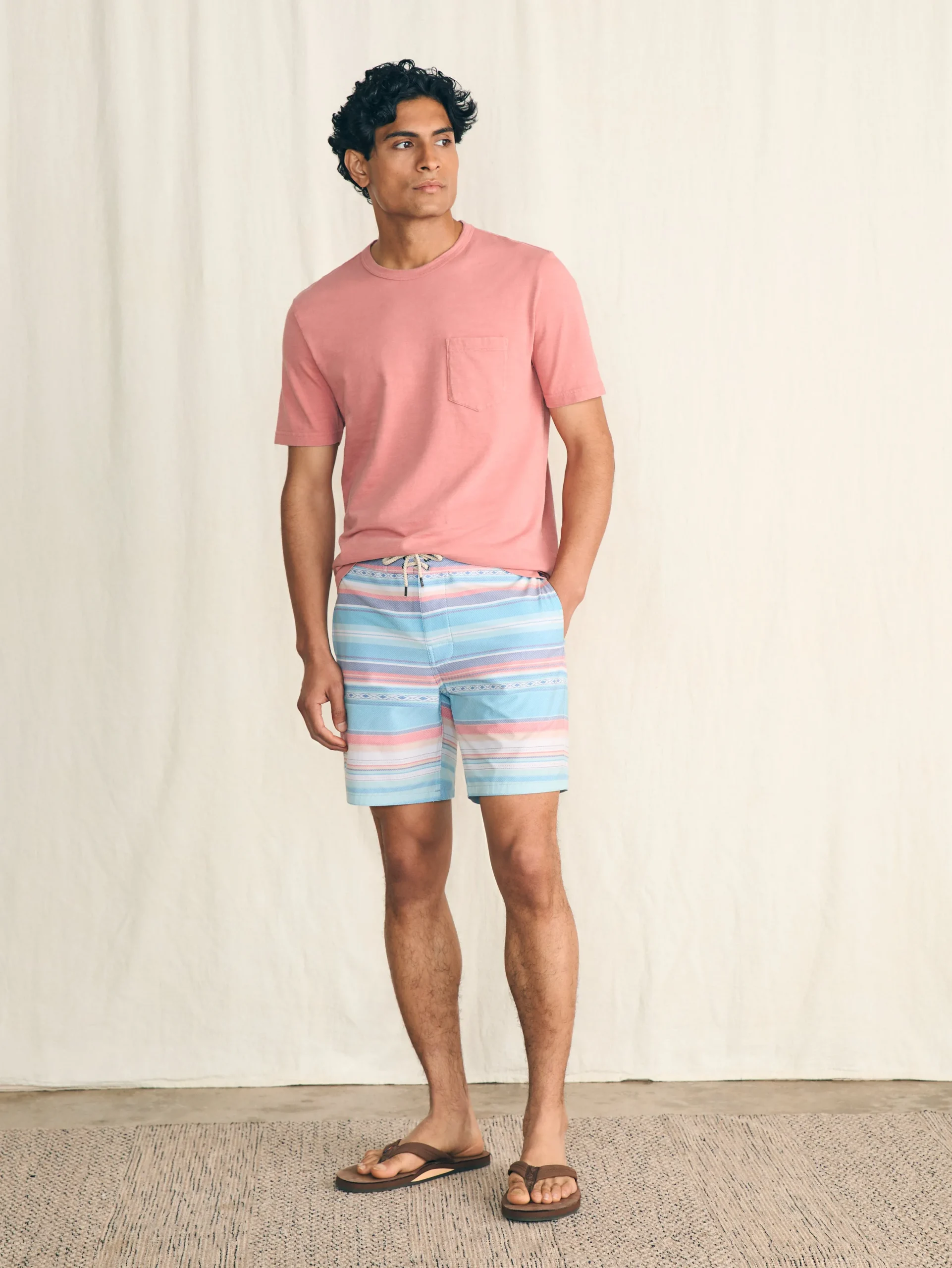 Swim^Faherty Brand Sunwashed Boardshort - Island Sunrise