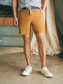 Swim^Faherty Brand Sunwashed Boardshort - Malibu Honey