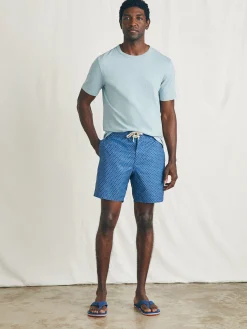 Swim^Faherty Brand Sunwashed Boardshort - Midnight Fishscale