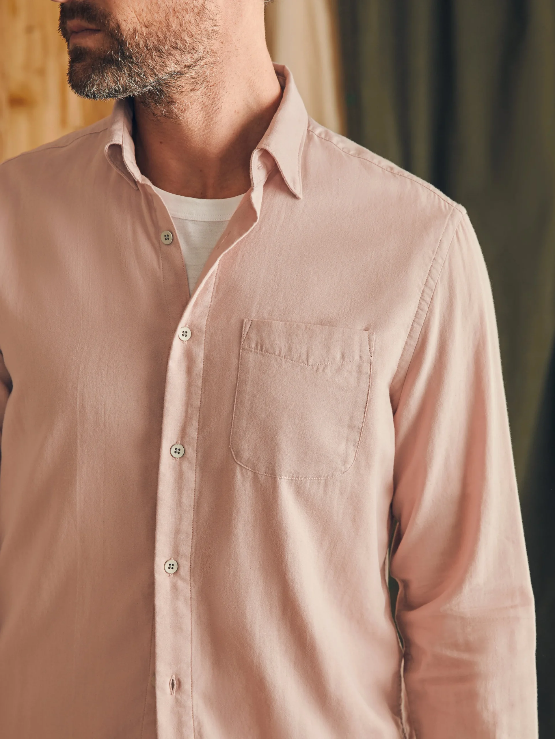 Shirts^Faherty Brand Sunwashed Chambray Shirt - Coastal Mauve