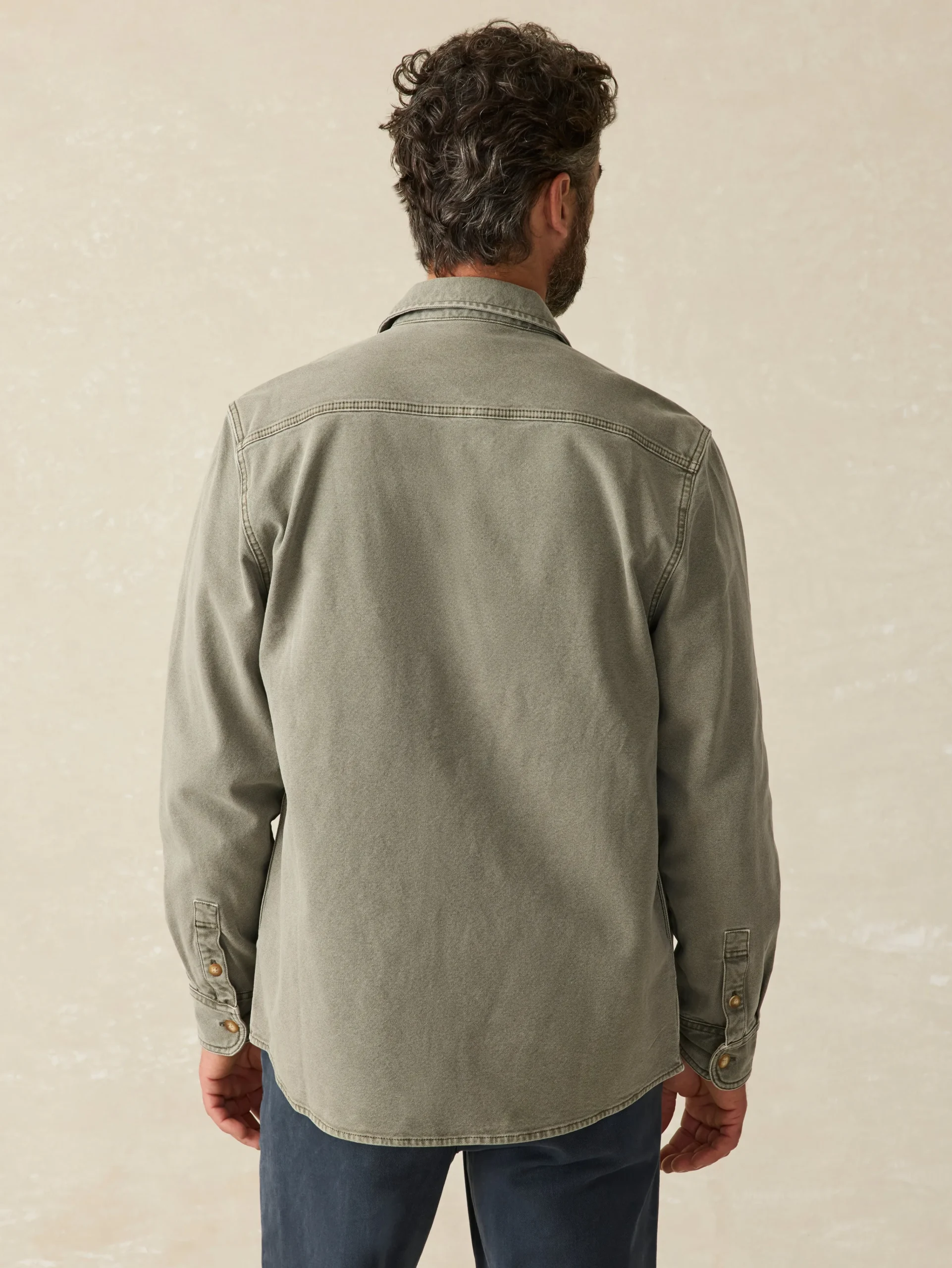 Jackets & Vests^Faherty Brand Sunwashed CPO - Aspen Olive