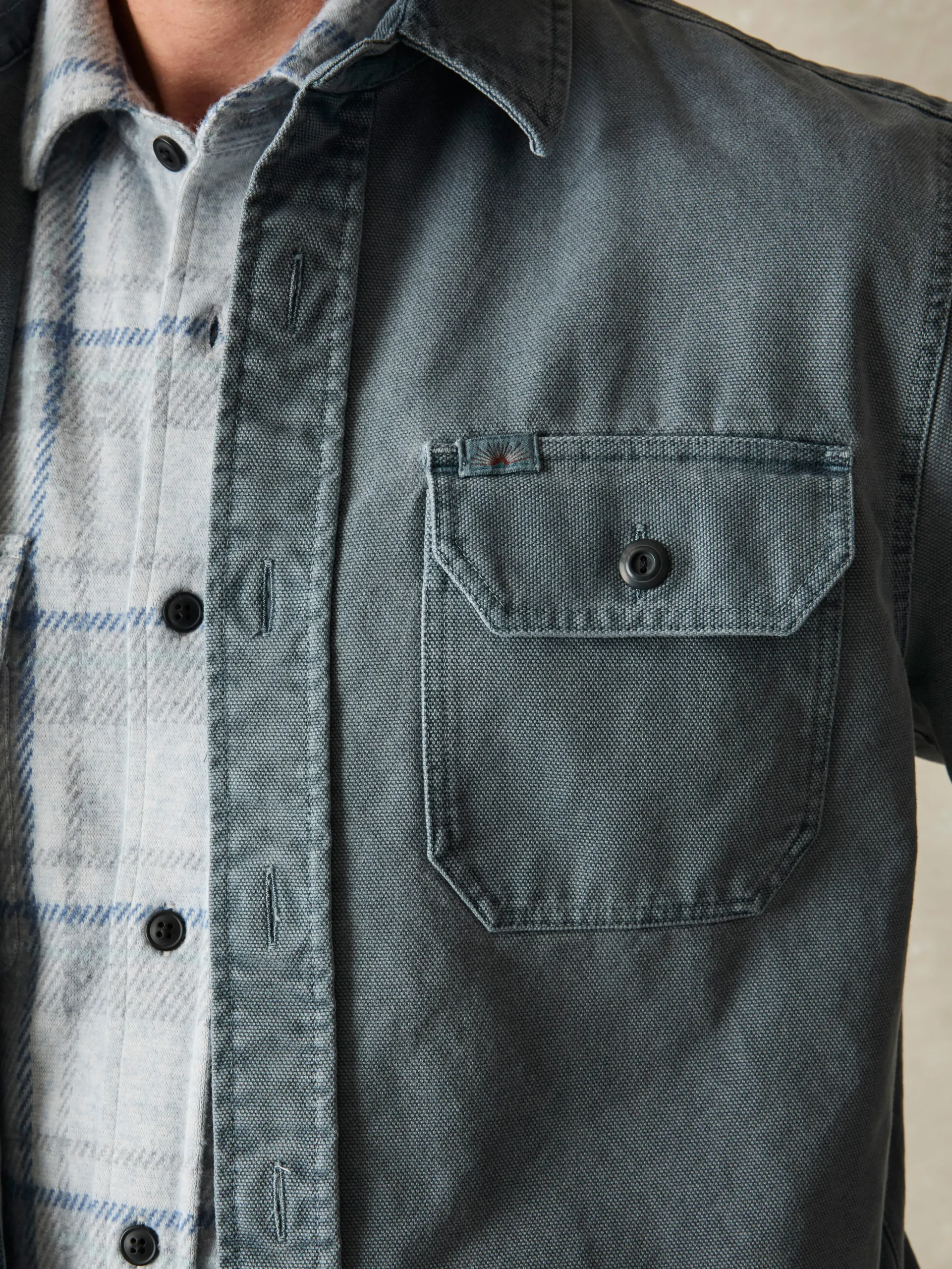 Jackets & Vests^Faherty Brand Sunwashed CPO - Petrol Blue