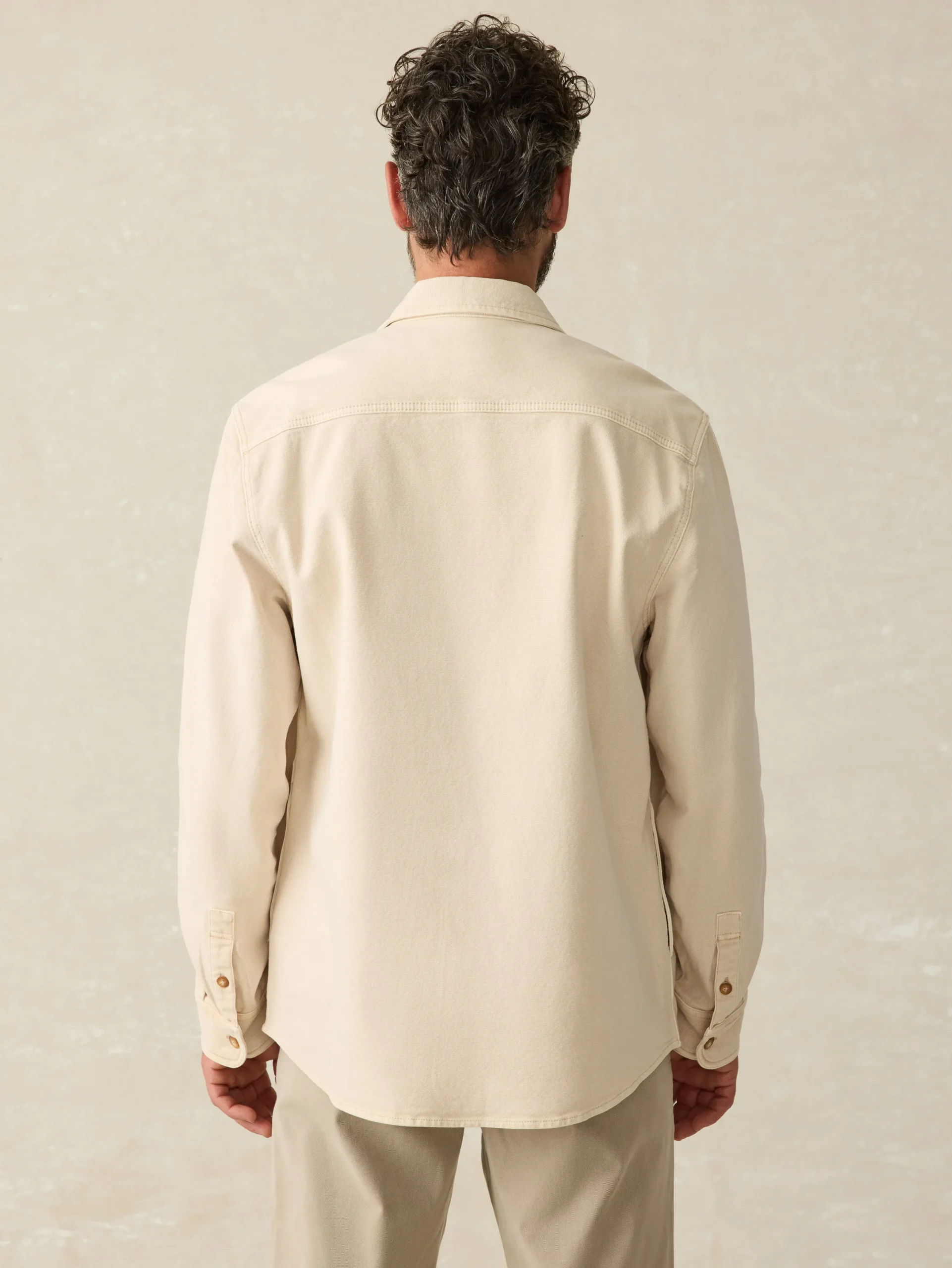 Jackets & Vests^Faherty Brand Sunwashed CPO - Sea Salt