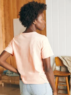 T-Shirts^Faherty Brand Sunwashed Crew Tee - Peach Whip