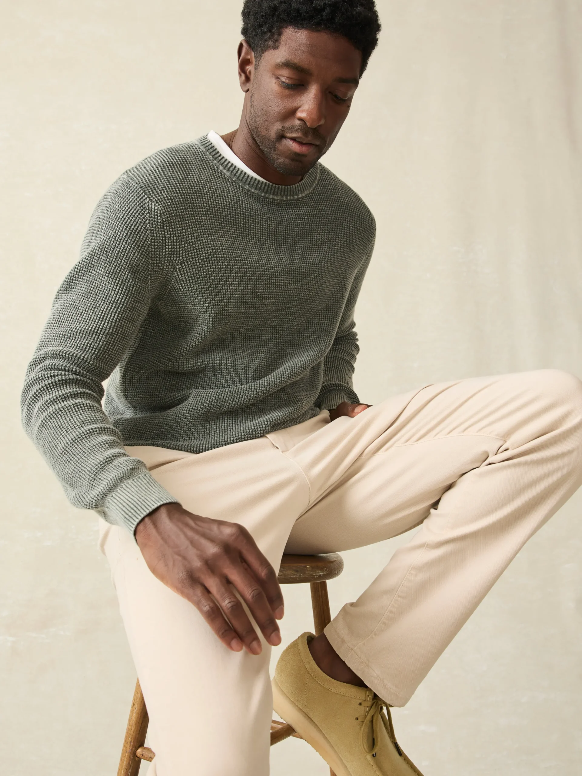 Sweaters^Faherty Brand Sunwashed Crewneck Sweater (Tall) - Mountain Olive