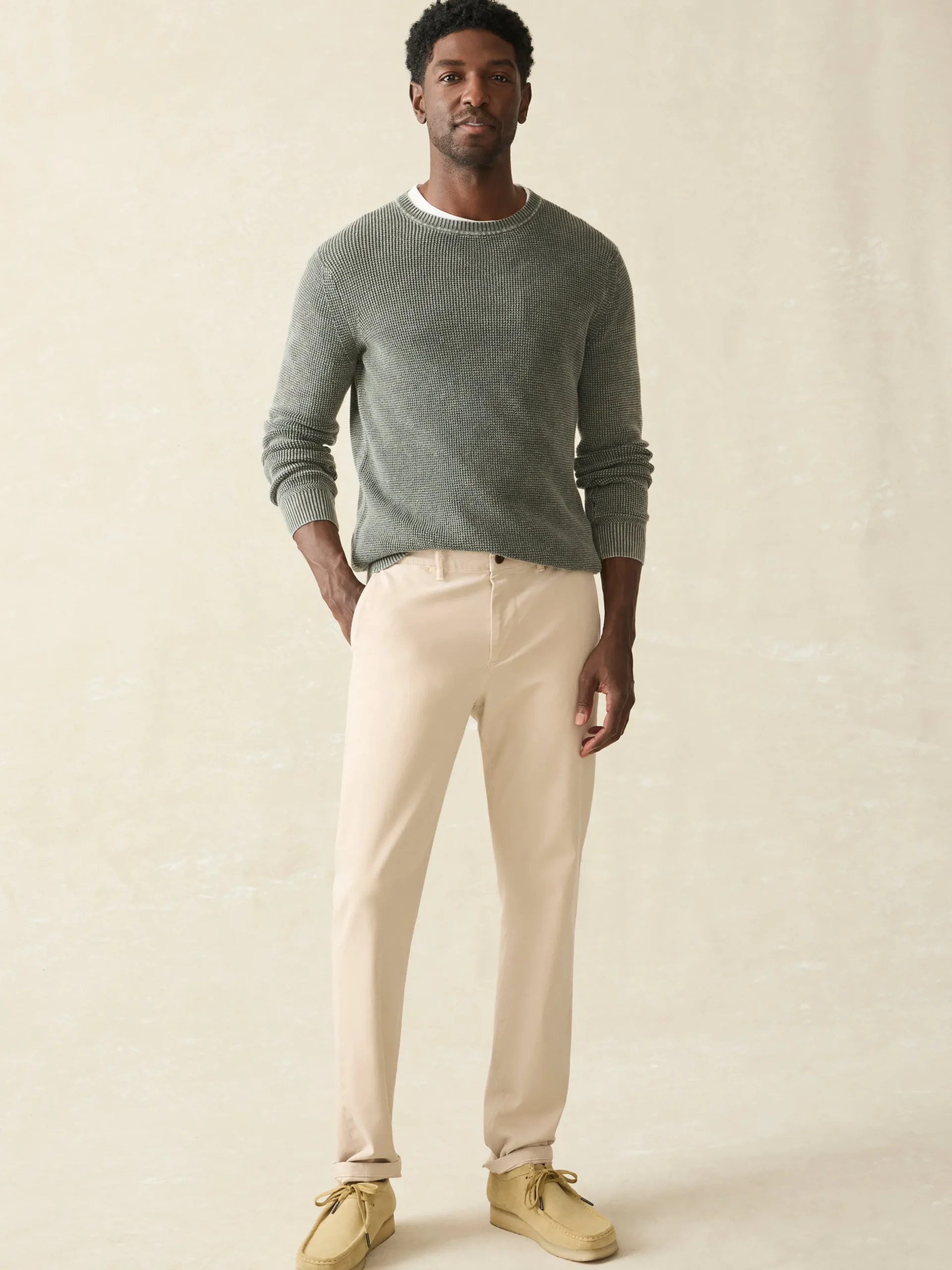 Sweaters^Faherty Brand Sunwashed Crewneck Sweater (Tall) - Mountain Olive