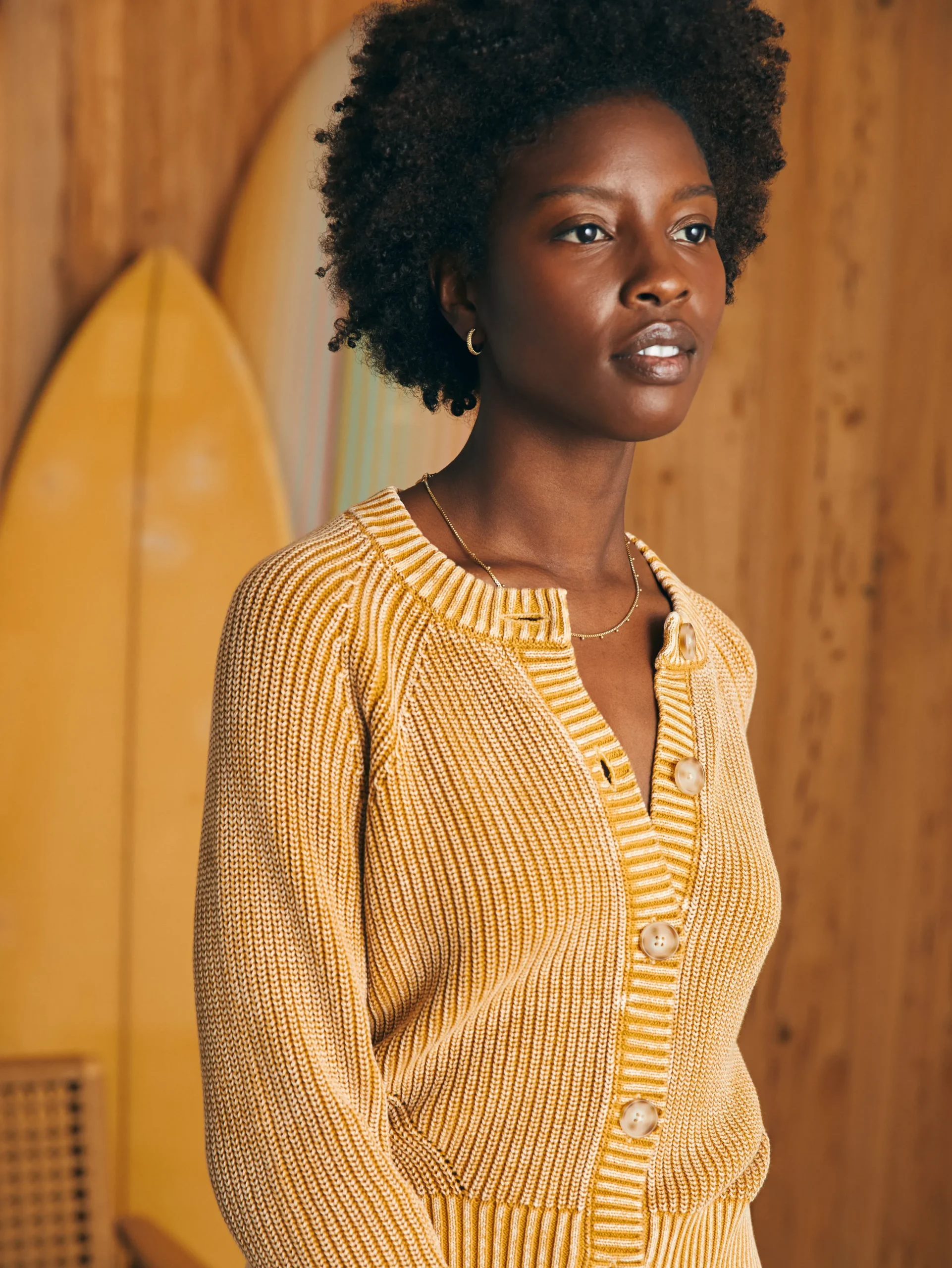 Sweaters^Faherty Brand Sunwashed Fisherman Cardigan - Golden Brown
