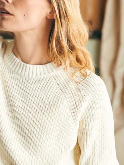 Sweaters^Faherty Brand Sunwashed Fisherman Crew Sweater - Egret