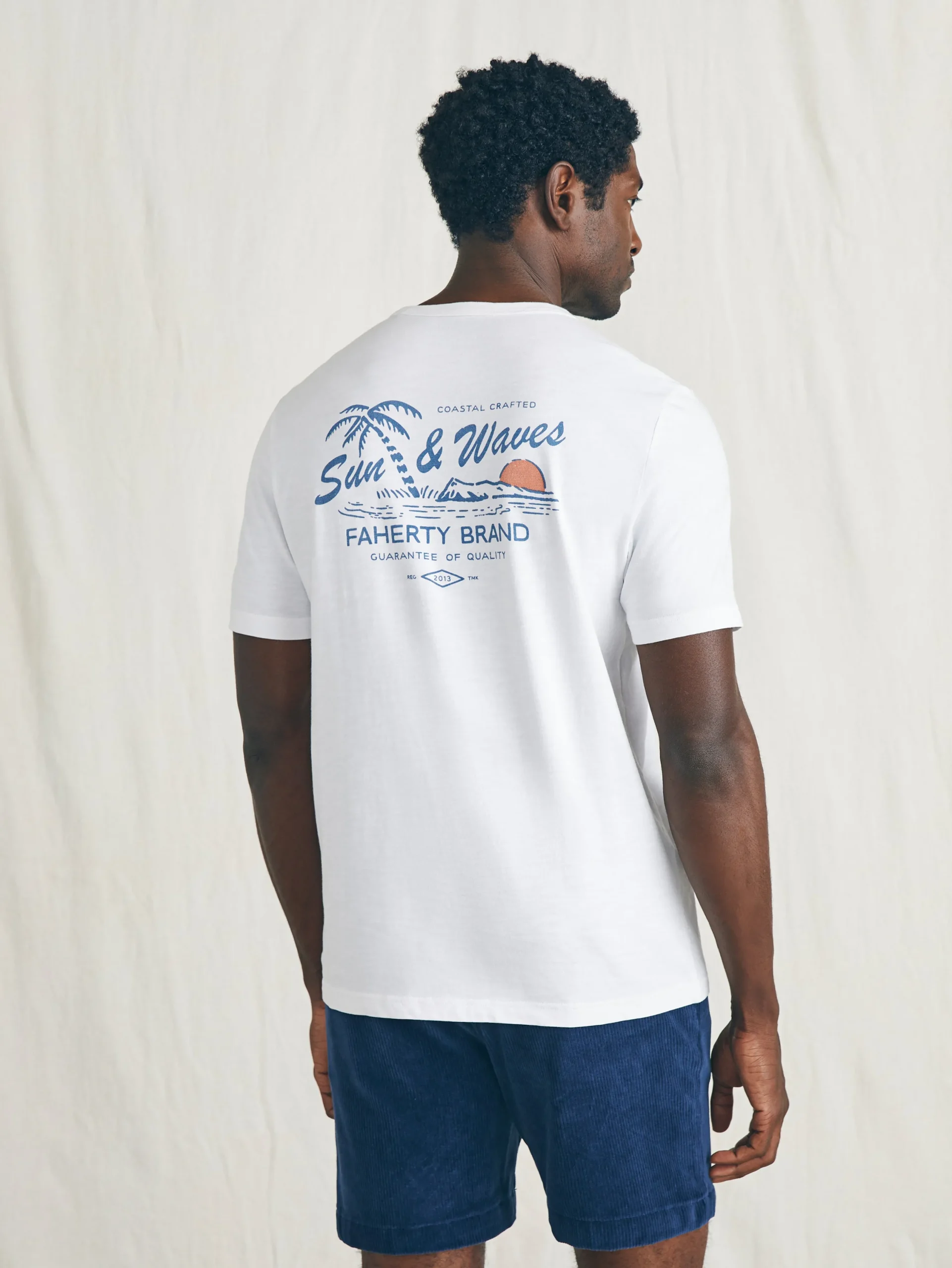 T-Shirts & Henleys^Faherty Brand Sunwashed Graphic Tee - White