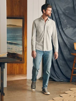 Shirts^Faherty Brand Sunwashed Knit Shirt - Heather Grey