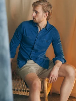 Shirts^Faherty Brand Sunwashed Knit Shirt - Medium Indigo Wash