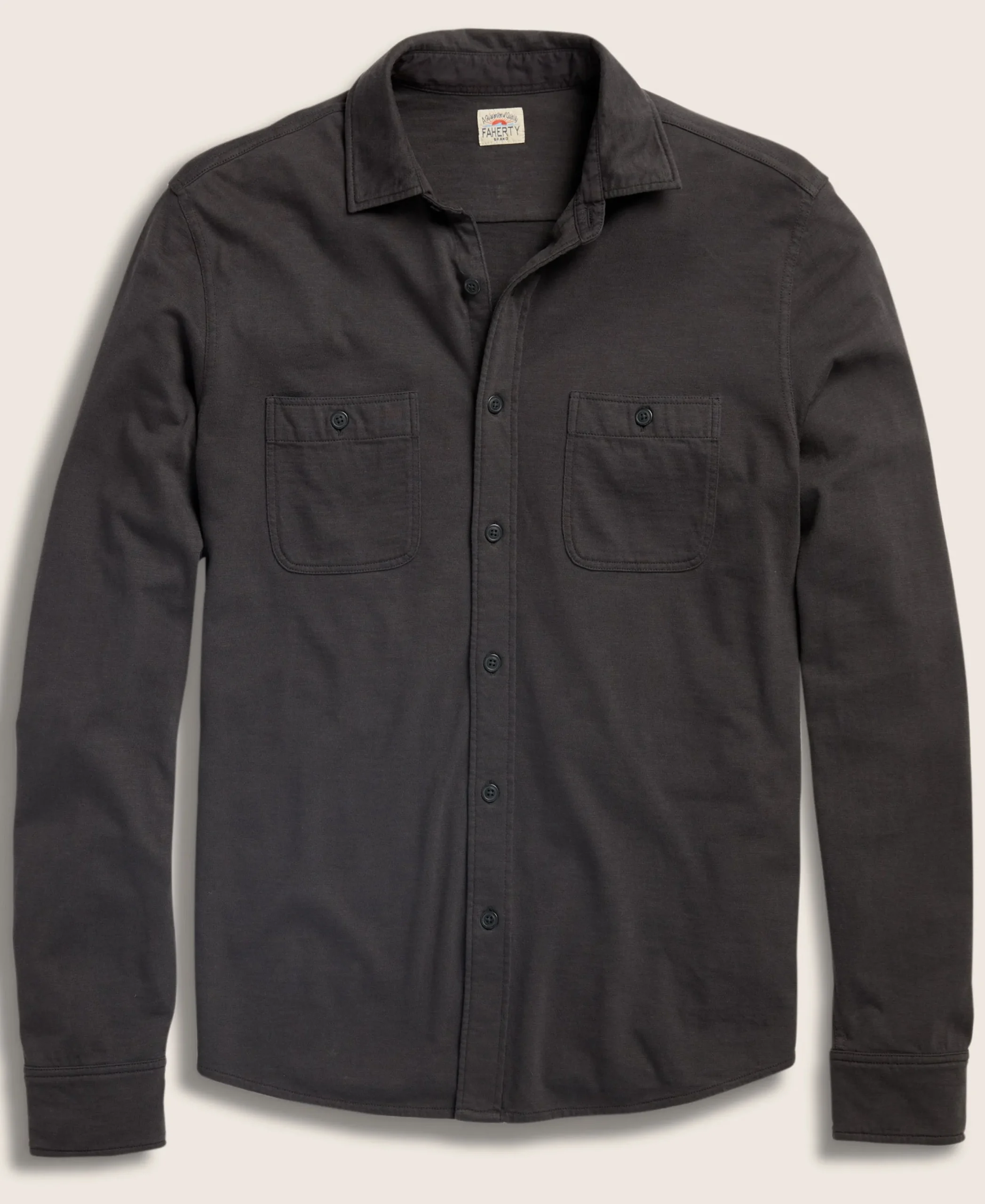 Shirts^Faherty Brand Sunwashed Knit Shirt - Washed Black