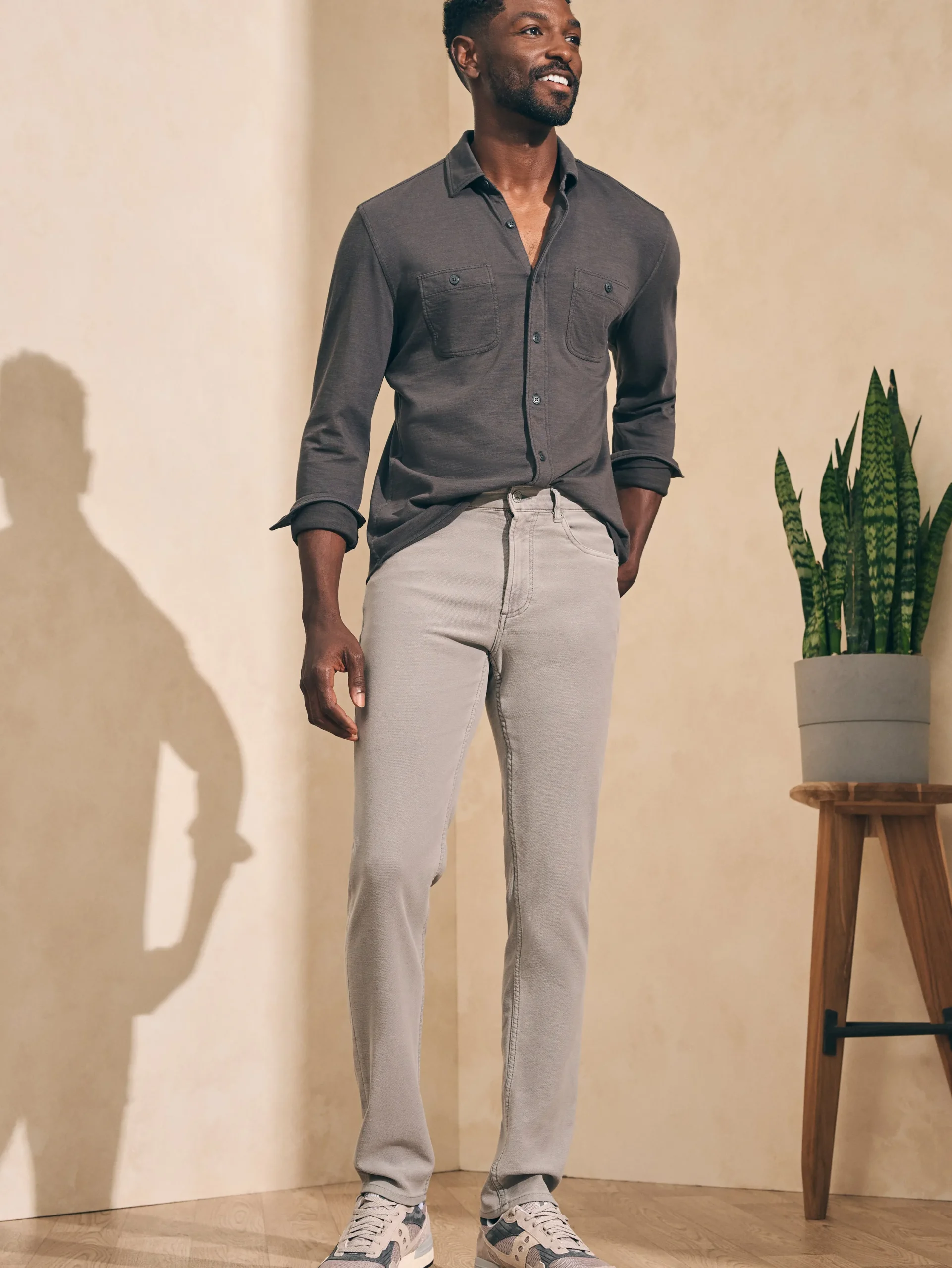 Shirts^Faherty Brand Sunwashed Knit Shirt - Washed Black