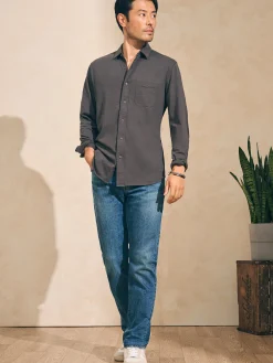 Shirts^Faherty Brand Sunwashed Knit Shirt (Single Pocket) - Washed Black
