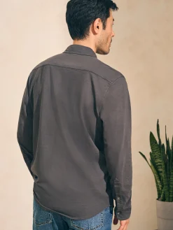 Shirts^Faherty Brand Sunwashed Knit Shirt (Single Pocket) - Washed Black