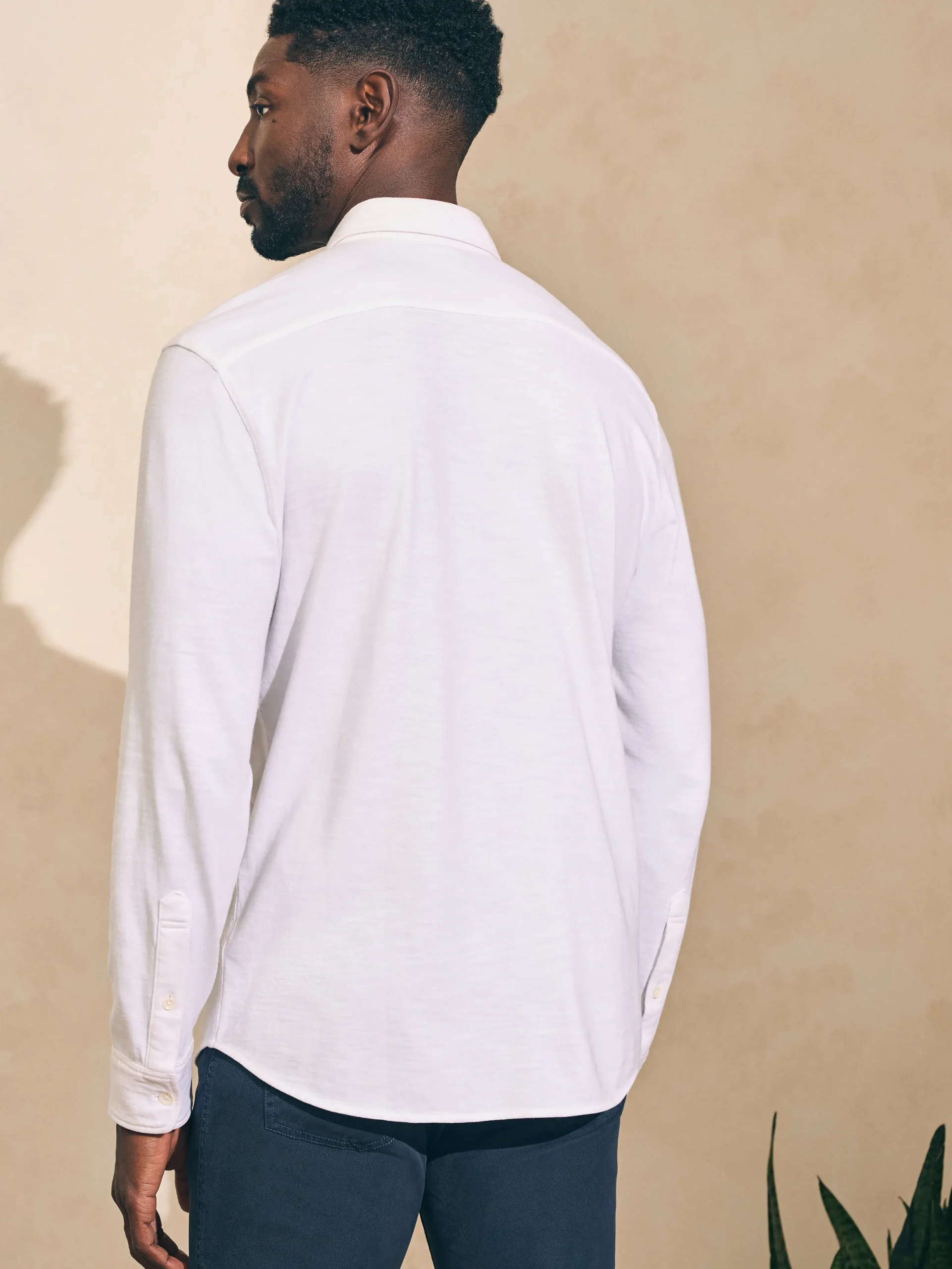 Shirts^Faherty Brand Sunwashed Knit Shirt (Single Pocket) - White